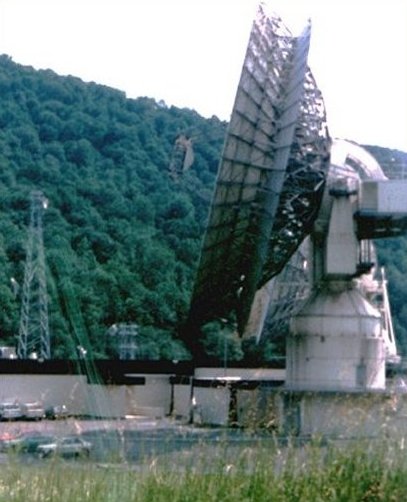 Satellite ground terminal at Etam, West Virginia connecting Europe and the US via Intelsat IV 