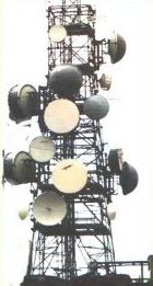 Inter-city microwave radio relay tower pills